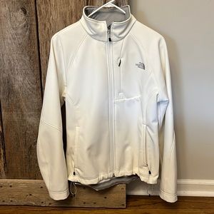 White North Face zip up jacket